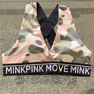Camo printed light support sports bra